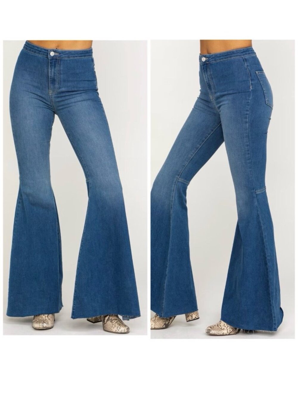 Free People Just Float On Flare Jeans Women's Size 29 Blue Wash High Rise